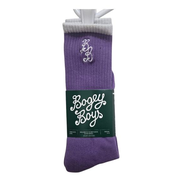 Bogey boys by macklemore socks mens size m/l 9-12 essential grape jam crew long - Picture 1 of 7